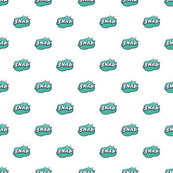 Comic speech bubble snap repeating pattern vector