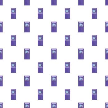 Atm automatic teller machine pattern background vector