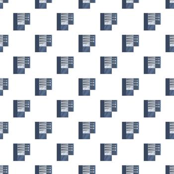 Server rack data storage seamless pattern background vector