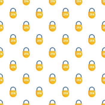 Two factor authentication security concept padlocks seamless pattern vector