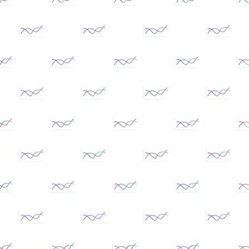 Data analysis graph pattern on white background vector