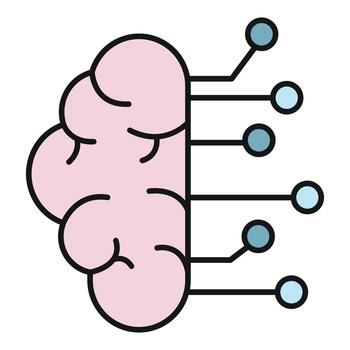 humano cerebro convirtiéndose artificial inteligencia Procesando datos vector
