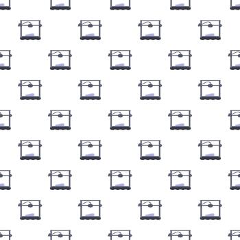 3d printer machine technology seamless repeating pattern vector