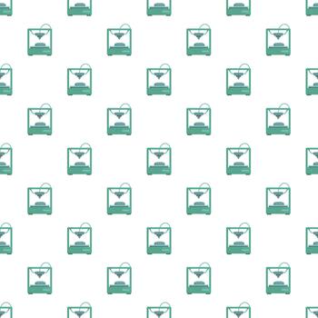 3d printer technology repeating pattern background vector