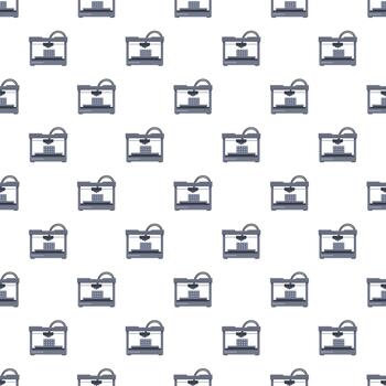 3d printers creating objects seamless pattern vector