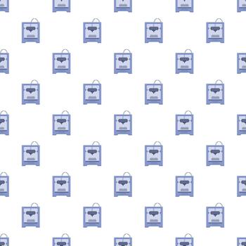 3d printer technology background seamless pattern vector