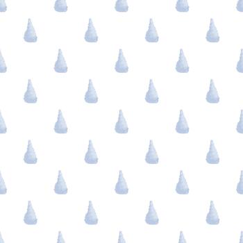 Repeating light blue cloud drop shape pattern vector