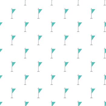 Teal triangular flags repeating seamless pattern background vector