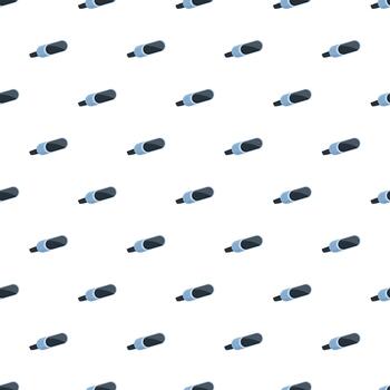 Microphone seamless pattern on white background vector