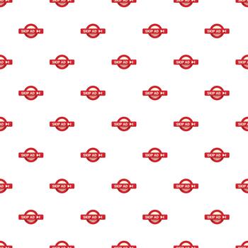 Skip ad button player interface pattern vector