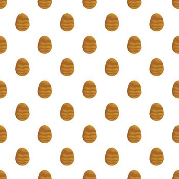 marrón estampado Pascua de Resurrección huevo sin costura modelo vector