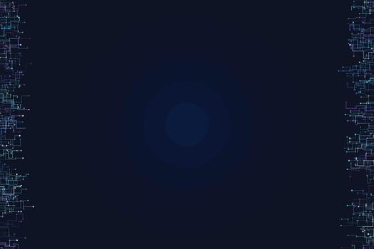 oscuro azul fondo, con vertical binario, código patrones en, cada lado binario código vector