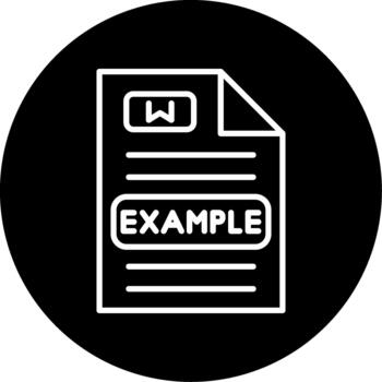 Example Work Sample Line Circle Inverted vector
