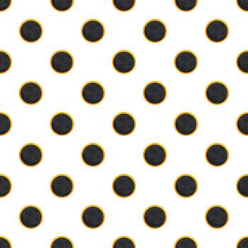 Repeating solar eclipse pattern background displaying celestial objects vector