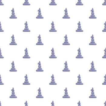 Repeating zen stone pebble stack pattern vector