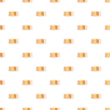 Delicious cake with missing slice creating repeat pattern vector