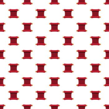 Red scroll ancient document pattern background vector