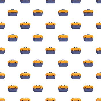 Tool box repeating pattern background for construction concept vector