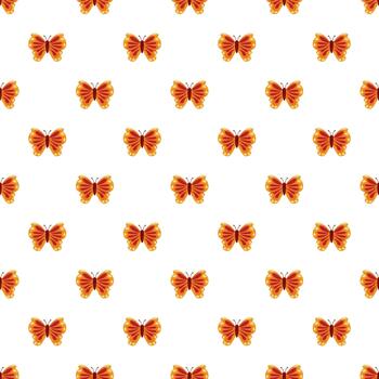 Repeat butterfly pattern on white background vector