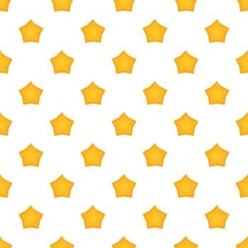 Yellow five pointed star seamless pattern background vector
