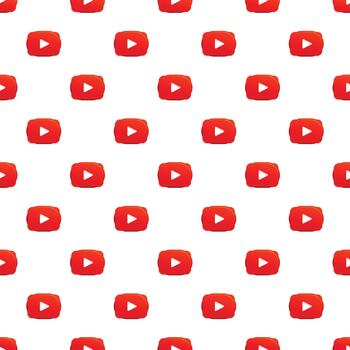 Streaming content play button icon pattern vector