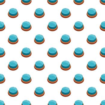 Blue round push button seamless pattern vector