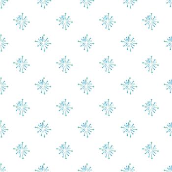 Abstract repeating pattern with radial turquoise elements vector