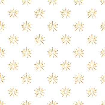 Repeating orange simple firework explosion celebration pattern vector