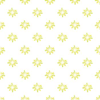 Yellow firework repeating pattern creating festive background vector