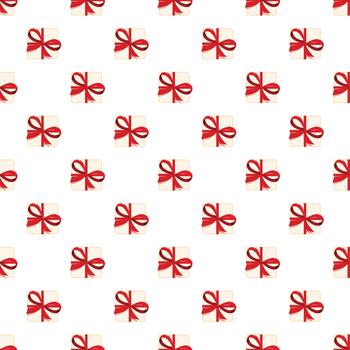 Repeating gift boxes creating festive seamless pattern vector
