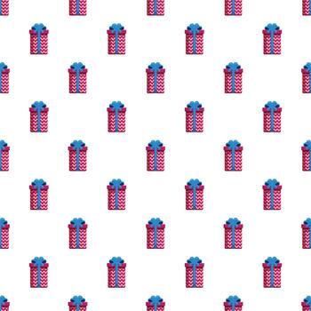 Gift boxes repeating pattern creating festive background vector