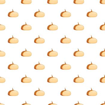 Chestnut nut pattern repeating as seamless background vector
