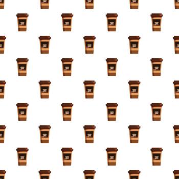 Disposable coffee cups seamless pattern texture vector