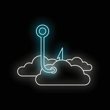 suplantación de identidad gancho tracción datos desde nube informática vector