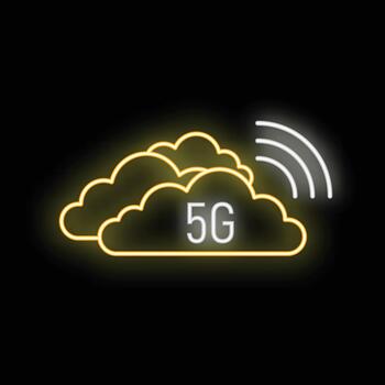 5g tecnología nube informática red conexión transmitiendo datos vector