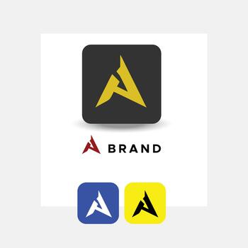 Sharp Angular Letter A vector