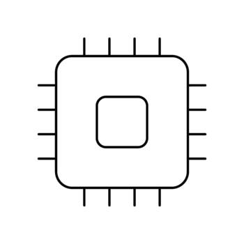 computadora chip pastilla tecnología electrónica vector
