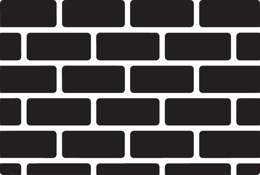 negro ladrillo pared modelo con redondeado rectangular bloques vector