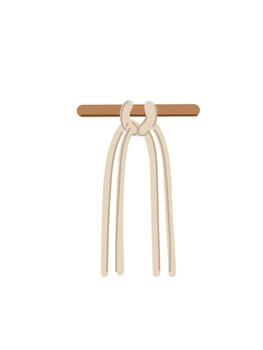 macramé nudo tutorial paso por paso aprendizaje técnica vector