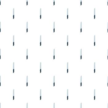 Kitchen knife objects creating seamless repeat pattern design vector