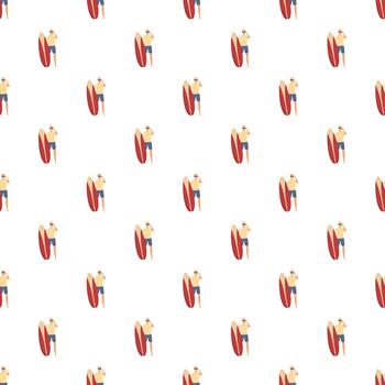 Surfer boy pattern seamless pattern vector