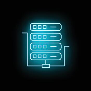 servidor estante enlace datos almacenamiento red informática vector