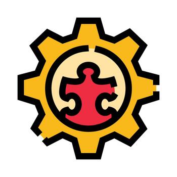 Problem solving strategy developing process icon concept vector
