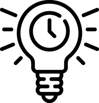 lightbulb linear lines icon vector