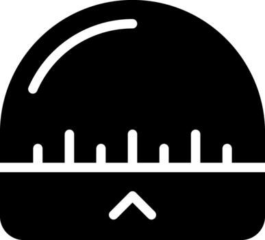 cocina Temporizador sólido glifo icono vector