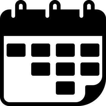 schedule solid glyph icon vector