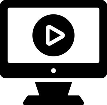 solid computer solid glyph icon vector