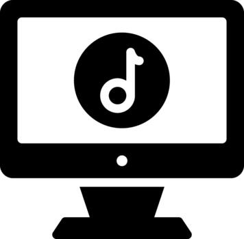 solid computer glyph icon solid vector