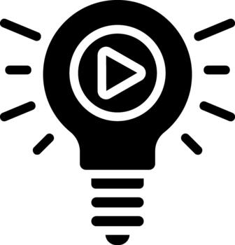 sólido idea glifo icono vector