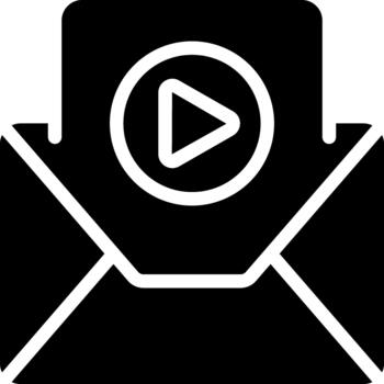 solid mail glyph icon solid vector